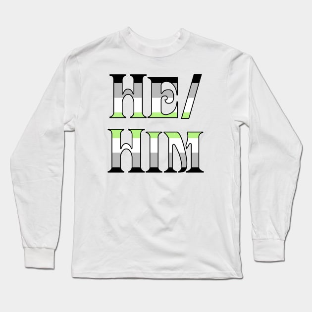 Agender He/Him Long Sleeve T-Shirt by Optimysticals